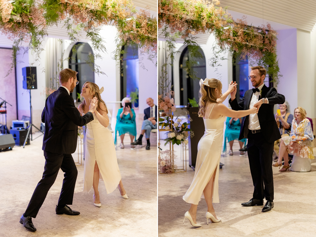wedding photography Calile Hotel reception dancing