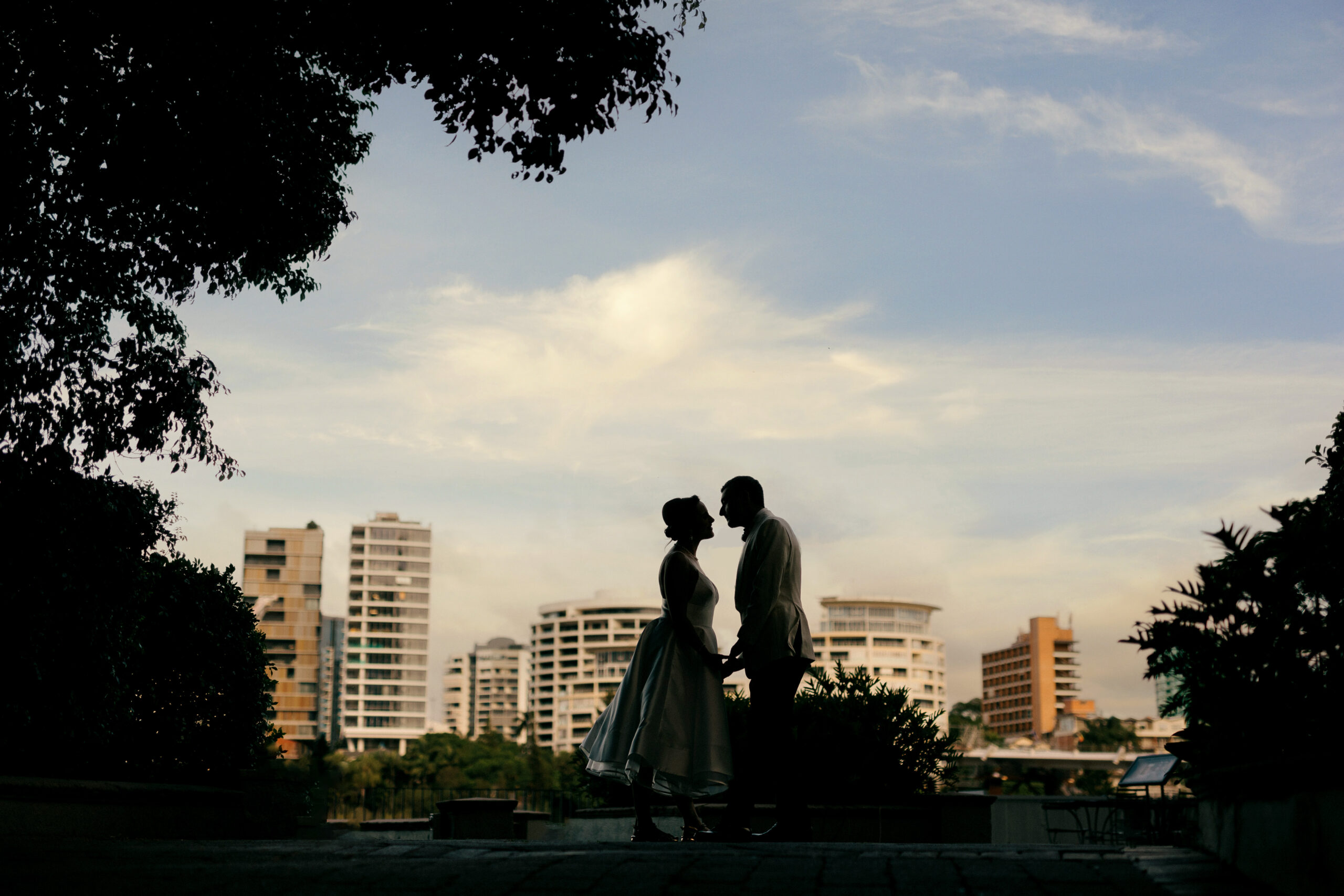 Brisbane City Silhouette Wedding Photography